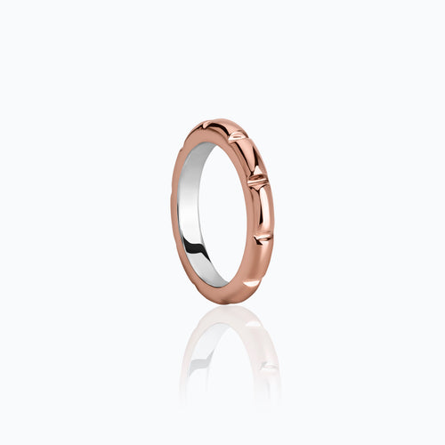 ANILLO XOCOLATE BARRA VERMEIL ROSA