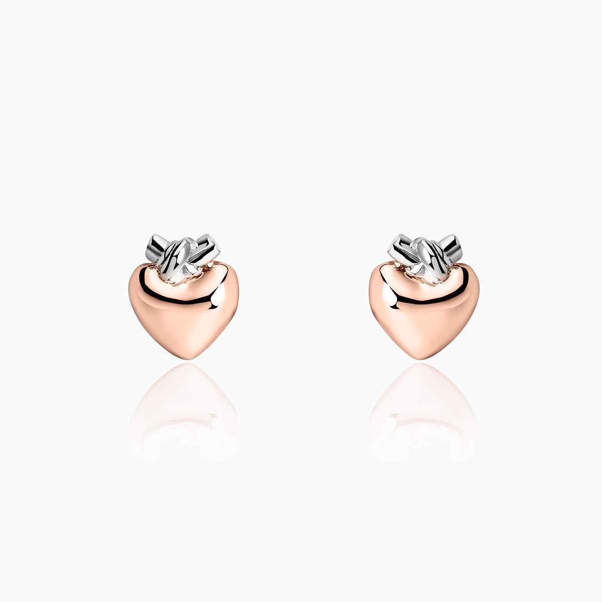 ARETES CORAZÓN ANUDADO VERMEIL ROSA