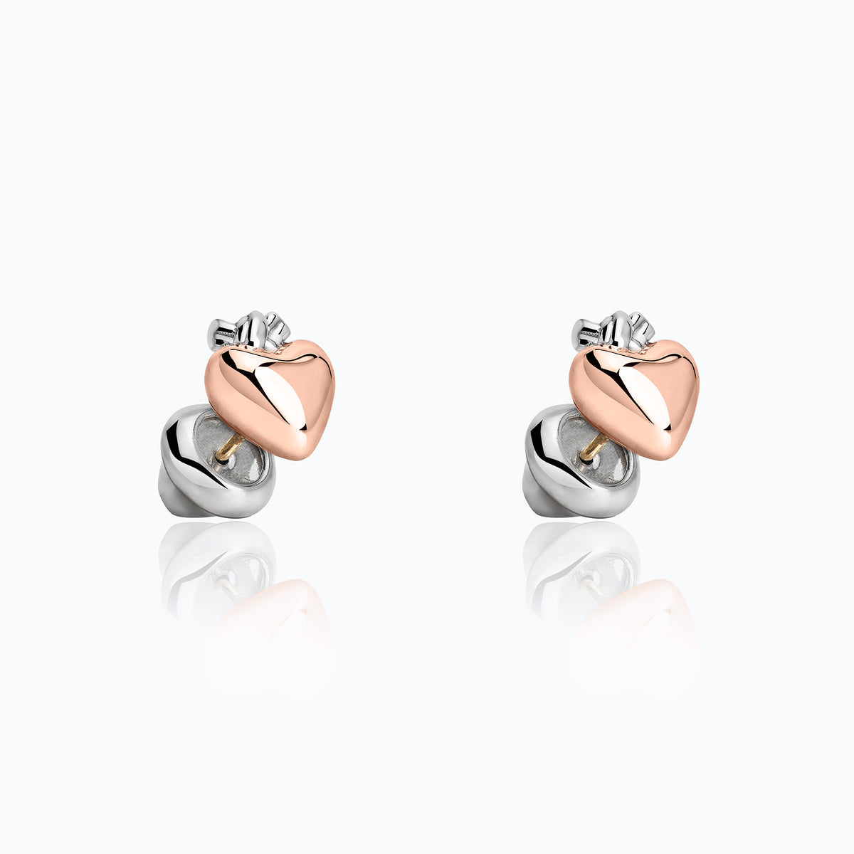 ARETES CORAZÓN ANUDADO VERMEIL ROSA