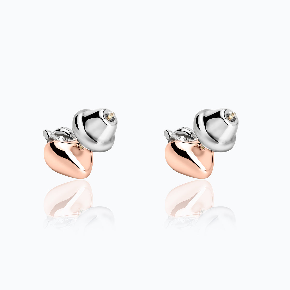 ARETES CORAZÓN ANUDADO VERMEIL ROSA