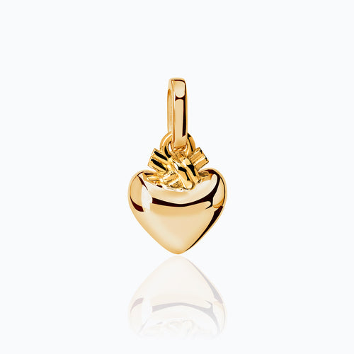 CHARM CORAZÓN ANUDADO ORO
